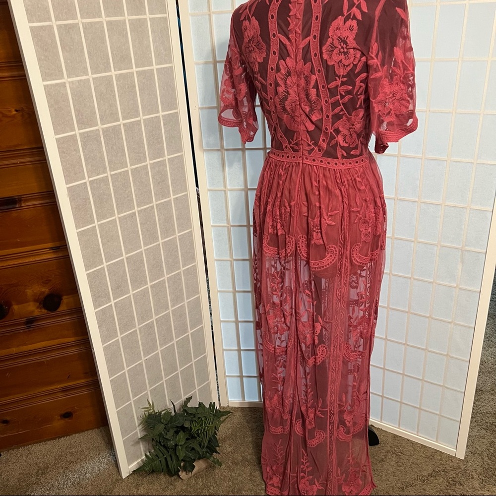 Deep V-Cut Maxi Dress View 2